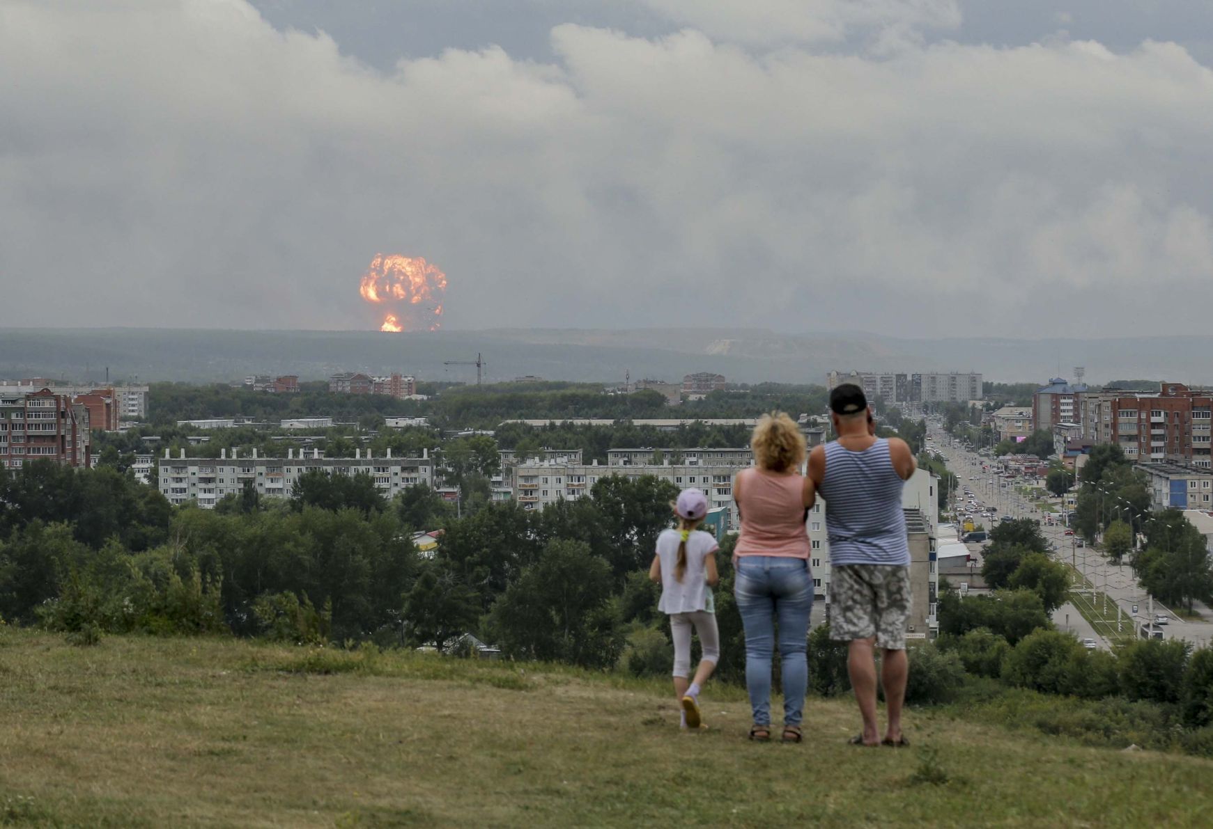 Munitions dump explosion